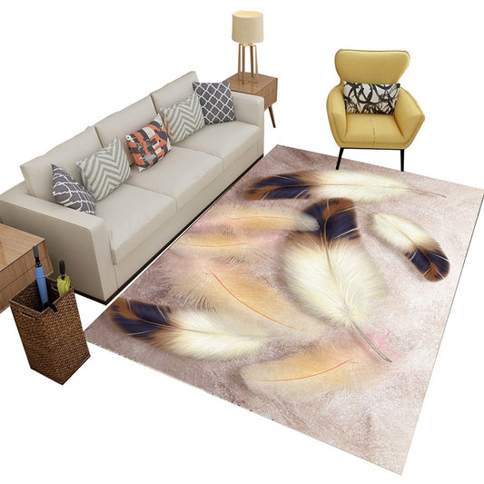 Multi Color Tropical Rug Polyster Plant Printed Area Rug Non-Slip Backing Pet Friendly Carpet for Parlor Clearhalo 'Area Rug' 'Rug' 2227433