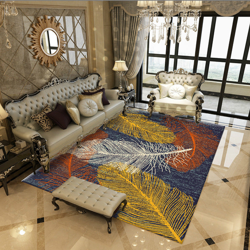 Luxe Living Room Rug Multi Color Plant Indoor Rug Synthetics Easy Care Machine Washable Carpet Yellow Clearhalo 'Area Rug' 'Rug' 2227482