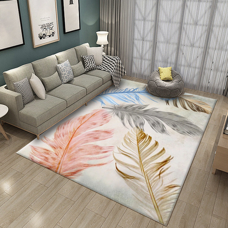 Luxe Living Room Rug Multi Color Plant Indoor Rug Synthetics Easy Care Machine Washable Carpet Pink Clearhalo 'Area Rug' 'Rug' 2227492