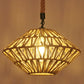 Flaxen Caged Ceiling Light Industrial Hemp Rope Single Restaurant Hanging Pendant Light Flaxen F Clearhalo 'Ceiling Lights' 'Industrial Pendants' 'Industrial' 'Middle Century Pendants' 'Pendant Lights' 'Pendants' 'Tiffany' Lighting' 2227700