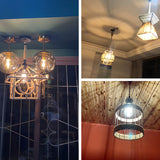 Hemp Rope Caged Hanging Light Rustic 1 Bulb Restaurant Pendant Light Fixture in Brown Clearhalo 'Ceiling Lights' 'Lighting' 'Pendant Lights' 2227782_8c2d01c0-a9b8-4fb4-b672-d90736336750