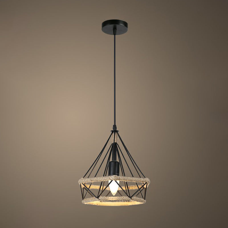 Rustic Style Wrapped Hanging Light 1 Bulb Hemp Rope Pendant Light Fixture in Brown Brown A Clearhalo 'Ceiling Lights' 'Lighting' 'Pendant Lights' 2227989_7f0f621f-4dd9-492a-8b09-82dba3a0d9db