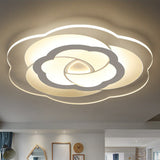 Nordic Flower Flush Ceiling Light Acrylic Living Room LED Flush Mount Lighting Fixture in Clear Clear Warm Clearhalo 'Ceiling Lights' 'Close To Ceiling Lights' 'Close to ceiling' 'Flush mount' Lighting' 2228030