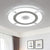 Metallic Circular Flush Mount Lighting Minimalist Clear LED Flush Mount Fixture for Living Room Clear White Clearhalo 'Ceiling Lights' 'Close To Ceiling Lights' 'Close to ceiling' 'Flush mount' Lighting' 2228078