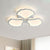 Ginkgo Living Room LED Semi Flush Metallic Modern Flush Ceiling Light Fixture in White 3 White Clearhalo 'Ceiling Lights' 'Close To Ceiling Lights' 'Close to ceiling' 'Semi-flushmount' Lighting' 2228126
