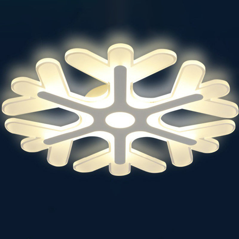 Snowflake Acrylic LED Flush Mount Modern Clear Flushmount Ceiling Light for Living Room Clearhalo 'Ceiling Lights' 'Close To Ceiling Lights' 'Close to ceiling' 'Flush mount' Lighting' 2228129