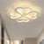Floral Ceiling Mounted Light Minimalist Acrylic Living Room LED Semi Flush Mount in White 4 White Clearhalo 'Ceiling Lights' 'Close To Ceiling Lights' 'Close to ceiling' 'Semi-flushmount' Lighting' 2228232