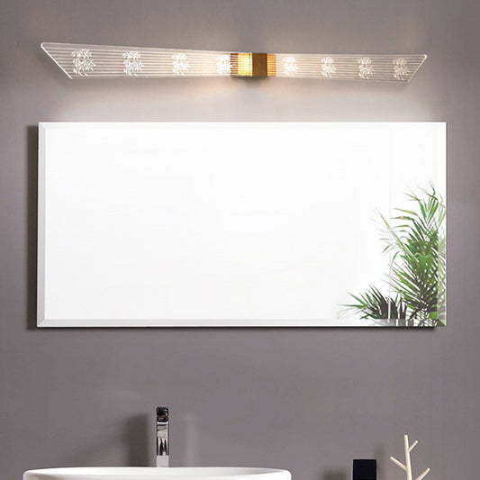 Acrylic Geometrical Wall Lighting Ideas Modern Gold LED Vanity Sconce Light for Bathroom Gold A Clearhalo 'Modern wall lights' 'Modern' 'Vanity Lights' 'Wall Lights' Lighting' 2228259