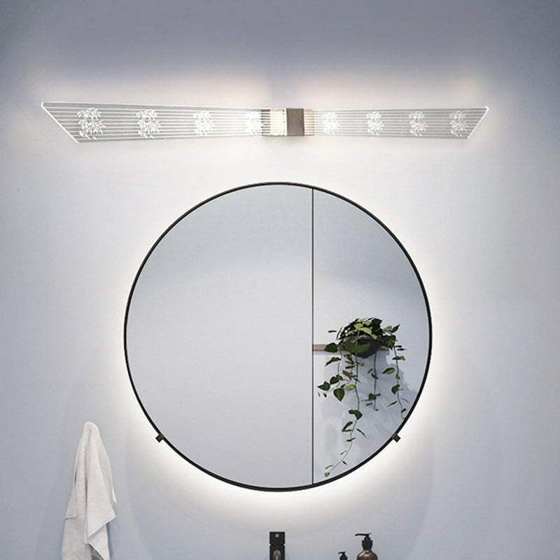 Acrylic Geometrical Wall Lighting Ideas Modern Gold LED Vanity Sconce Light for Bathroom Clearhalo 'Modern wall lights' 'Modern' 'Vanity Lights' 'Wall Lights' Lighting' 2228262