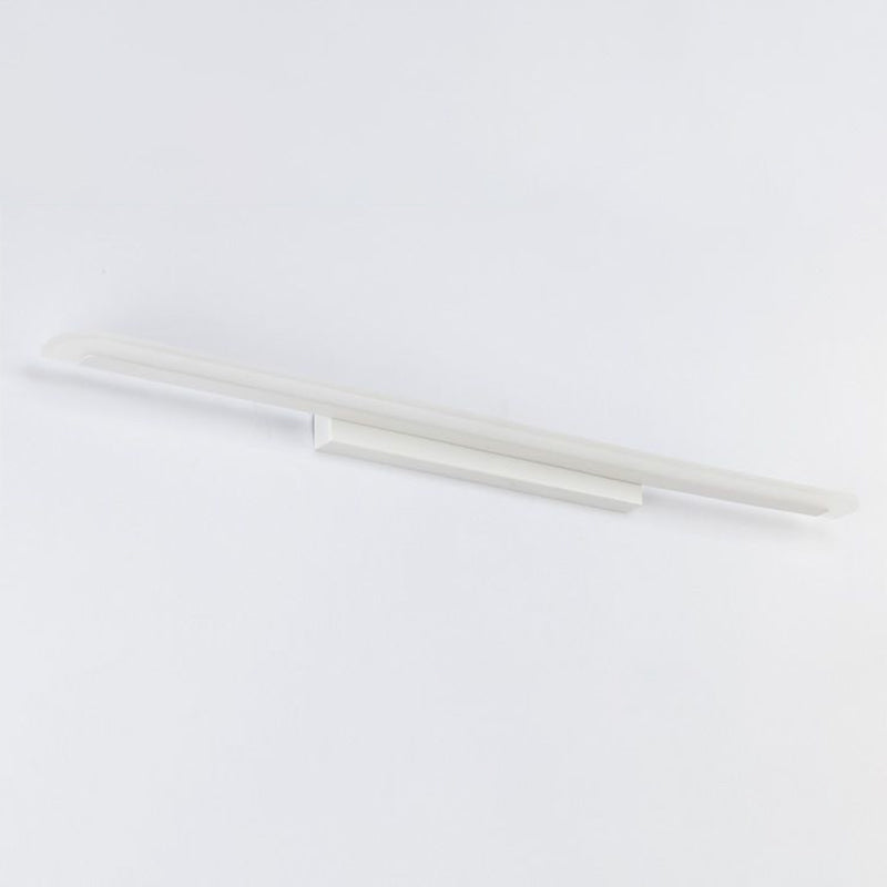 Linear Shaped Bathroom Sconce Lighting Acrylic Simplicity LED Vanity Light Fixture in White Clearhalo 'Modern wall lights' 'Modern' 'Vanity Lights' 'Wall Lights' Lighting' 2228268