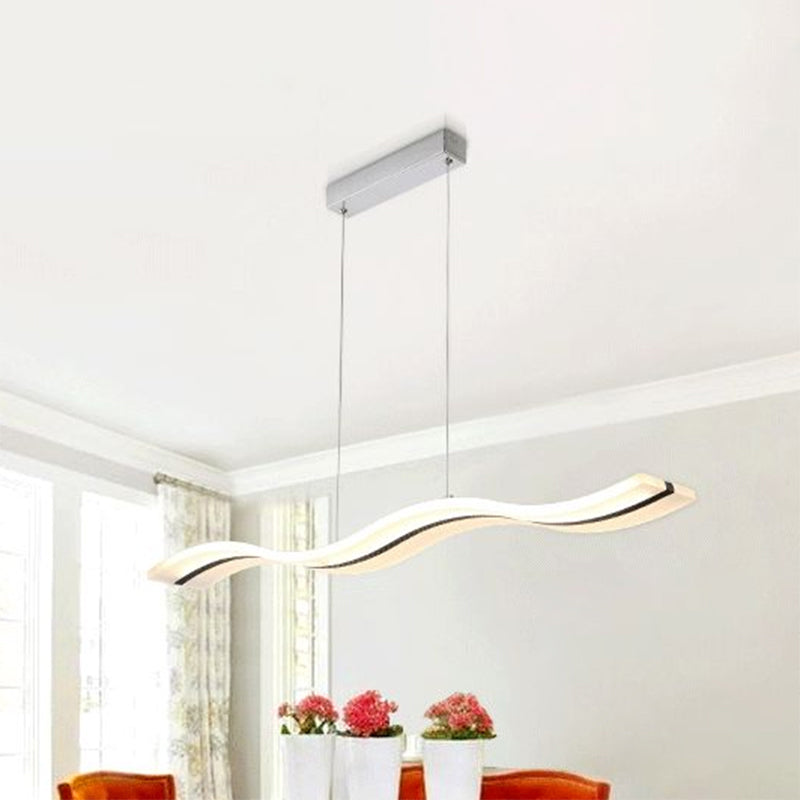 Shaded Acrylic LED Ceiling Lighting Minimalist Nickel Chandelier Light Fixture for Dining Room Clearhalo 'Ceiling Lights' 'Chandeliers' 'Modern Chandeliers' 'Modern' Lighting' 2228304