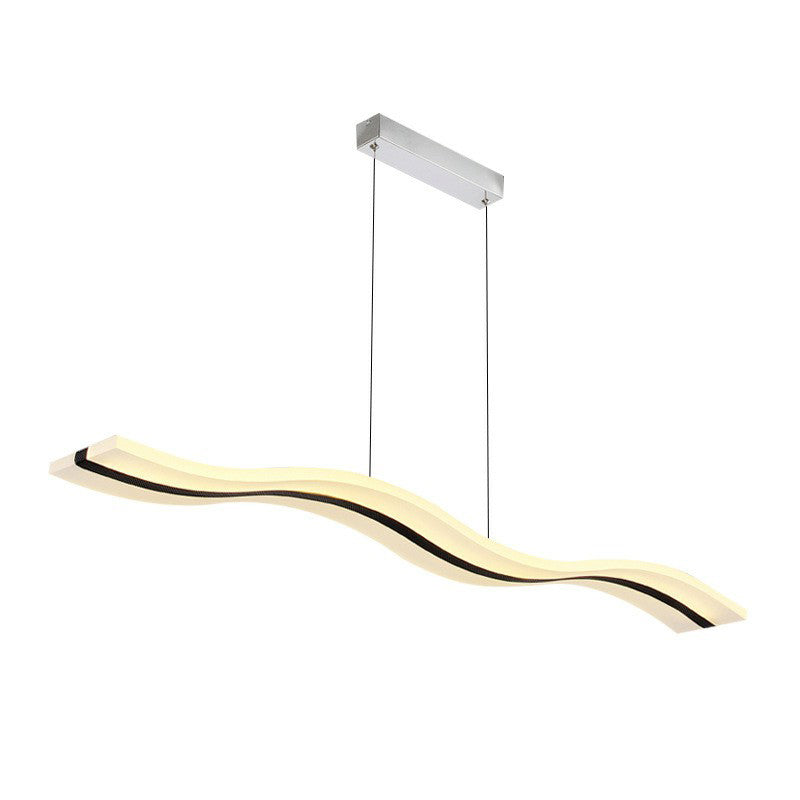 Shaded Acrylic LED Ceiling Lighting Minimalist Nickel Chandelier Light Fixture for Dining Room Clearhalo 'Ceiling Lights' 'Chandeliers' 'Modern Chandeliers' 'Modern' Lighting' 2228305