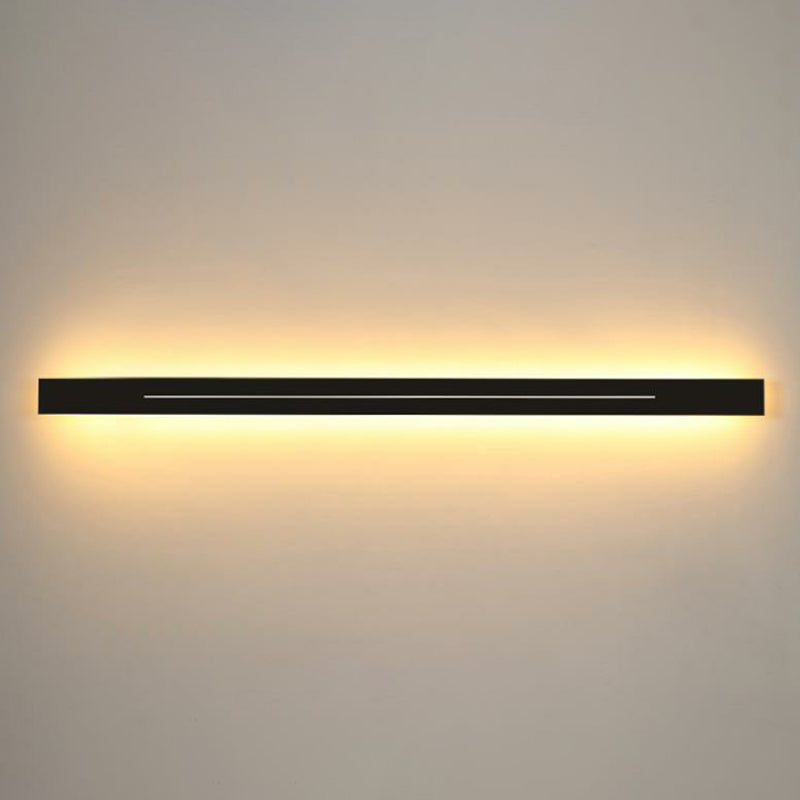 Rectangular Linear Living Room Sconce Lighting Acrylic Modern LED Wall Light Fixture Black Clearhalo 'Modern wall lights' 'Modern' 'Wall Lamps & Sconces' 'Wall Lights' Lighting' 2228312