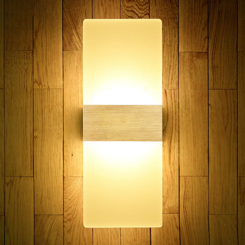 Acrylic Geometric Wall Sconce Lamp Modern Style LED Wall Lighting Fixture for Bedside Gold Warm Right Angle Clearhalo 'Modern wall lights' 'Modern' 'Wall Lamps & Sconces' 'Wall Lights' Lighting' 2228334