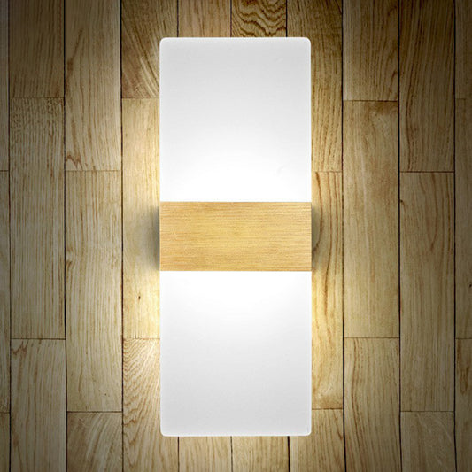 Acrylic Geometric Wall Sconce Lamp Modern Style LED Wall Lighting Fixture for Bedside Gold White Right Angle Clearhalo 'Modern wall lights' 'Modern' 'Wall Lamps & Sconces' 'Wall Lights' Lighting' 2228335