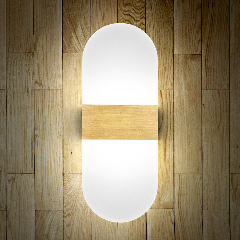 Acrylic Geometric Wall Sconce Lamp Modern Style LED Wall Lighting Fixture for Bedside Gold White Fillet Clearhalo 'Modern wall lights' 'Modern' 'Wall Lamps & Sconces' 'Wall Lights' Lighting' 2228337
