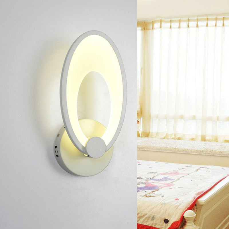 Rabbit Ear LED Wall Lighting Contemporary Acrylic Bedroom Sconce Light Fixture in White 1.0 White Warm Clearhalo 'Modern wall lights' 'Modern' 'Wall Lamps & Sconces' 'Wall Lights' Lighting' 2228386