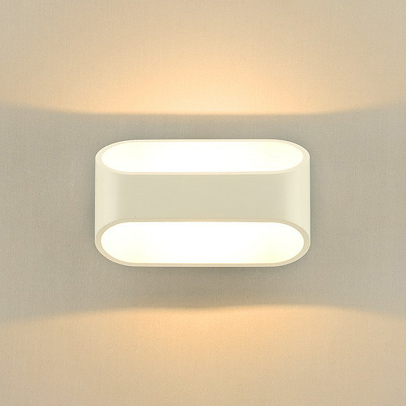 Shaded Sconce Lighting Nordic Style Acrylic Corridor LED Wall Light Fixture in White White H Clearhalo 'Modern wall lights' 'Modern' 'Wall Lamps & Sconces' 'Wall Lights' Lighting' 2228418