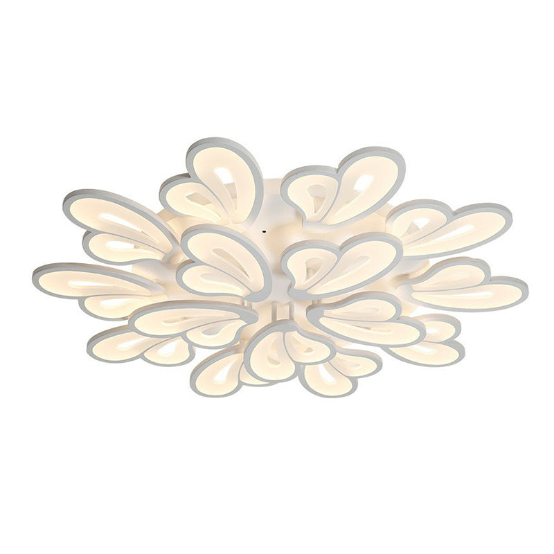 Acrylic Butterfly Flush Mount Light Contemporary White LED Semi Flush Ceiling Light Clearhalo 'Ceiling Lights' 'Close To Ceiling Lights' 'Close to ceiling' 'Semi-flushmount' Lighting' 2228445