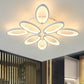 Minimalist Peacock Ceiling Mounted Light Acrylic Living Room LED Semi Flush Mount in White 8 White Clearhalo 'Ceiling Lights' 'Close To Ceiling Lights' 'Close to ceiling' 'Semi-flushmount' Lighting' 2228466