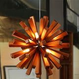Wood Dandelion Ceiling Lighting Nordic Style Chandelier Light Fixture for Restaurant Clearhalo 'Carpenter Chandeliers' 'Ceiling Lights' 'Chandeliers' 'Industrial' 'Modern Chandeliers' 'Modern' Lighting' 2228935
