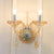 Bare Bulb Wall Sconce Vintage Stylish Amber Crystal 2 Heads Chrome Finish Wall Lighting for Corridor Chrome Clearhalo 'Modern wall lights' 'Modern' 'Wall Lamps & Sconces' 'Wall Lights' Lighting' 223013