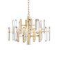 Metal Frame Hanging Light Kit Modern 8/10 Lights Gold Chandelier Light Fixture, 23.5"/31.5" Wide Clearhalo 'Ceiling Lights' 'Chandeliers' 'Modern Chandeliers' 'Modern' Lighting' 223355