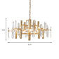 Metal Frame Hanging Light Kit Modern 8/10 Lights Gold Chandelier Light Fixture, 23.5"/31.5" Wide Clearhalo 'Ceiling Lights' 'Chandeliers' 'Modern Chandeliers' 'Modern' Lighting' 223359