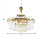 Drum Ceiling Light Fixture Modern Crystal 9 Lights Brass Chandelier Light, 25.5"/31.5" Wide Clearhalo 'Ceiling Lights' 'Chandeliers' 'Modern Chandeliers' 'Modern' Lighting' 223365