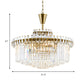 Drum Ceiling Light Fixture Modern Crystal 9 Lights Brass Chandelier Light, 25.5"/31.5" Wide Clearhalo 'Ceiling Lights' 'Chandeliers' 'Modern Chandeliers' 'Modern' Lighting' 223366