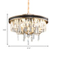 Modern Drum Ceiling Light Crystal Block 7/9 Lights Gold Chandelier Light, 18"/21.5" Wide Clearhalo 'Ceiling Lights' 'Chandeliers' 'Modern Chandeliers' 'Modern' Lighting' 223416