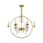 Metal Candelabra Ceiling Suspension Light Modern 6/8 Light Brass Chandelier Light with Crystal Drop Clearhalo 'Ceiling Lights' 'Chandeliers' 'Modern Chandeliers' 'Modern' Lighting' 223435