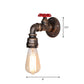 Vintage Exposed Bulb Wall Lighting Fixture Iron Wall Mounted Lamp with Valve Decor Rust B Clearhalo 'Art deco wall lights' 'Cast Iron' 'Glass' 'Industrial wall lights' 'Industrial' 'Middle century wall lights' 'Modern' 'Rustic wall lights' 'Tiffany' 'Traditional wall lights' 'Wall Lamps & Sconces' 'Wall Lights' Lighting' 2235539