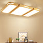 Rectangular Flush Ceiling Light Nordic Wood Living Room LED Flush Mount Lighting Fixture Clearhalo 'Ceiling Lights' 'Close To Ceiling Lights' 'Close to ceiling' 'Flush mount' Lighting' 2235788