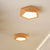 Pentagon Faceted LED Semi Flush Mount Simplicity Wood Corridor Ceiling Mounted Light Wood Flushmount Clearhalo 'Ceiling Lights' 'Close To Ceiling Lights' 'Close to ceiling' 'Flush mount' Lighting' 2235883