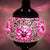 Stained Glass Oblate Pendant Light Vintage 1 Head Restaurant Suspension Light Fixture Pink Clearhalo 'Ceiling Lights' 'Lighting' 'Pendant Lights' 2236185_721297e7-70f2-4463-a1e2-81f78eb1cf2b