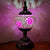 Turkish Oblate Nightstand Lamp Single-Bulb Stained Glass Table Light for Restaurant Purple-Red Clearhalo 'Lamps' 'Table Lamps' Lighting' 2236310