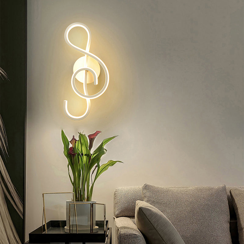 Simplicity Shaded Wall Mount Light Acrylic Living Room LED Wall Lighting in White White E Clearhalo 'Cast Iron' 'Glass' 'Industrial' 'Modern wall lights' 'Modern' 'Tiffany' 'Traditional wall lights' 'Wall Lamps & Sconces' 'Wall Lights' Lighting' 2236347