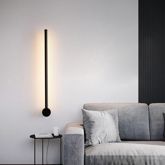 Stick Shaped LED Wall Mount Light Modern Style Acrylic Living Room Wall Light Fixture Black 23.5" Clearhalo 'Cast Iron' 'Glass' 'Industrial' 'Modern wall lights' 'Modern' 'Tiffany' 'Traditional wall lights' 'Wall Lamps & Sconces' 'Wall Lights' Lighting' 2236368