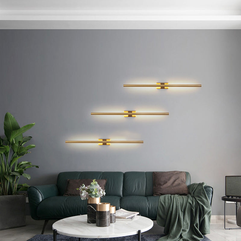Linear Shaped LED Wall Mount Light Modern Acrylic Living Room Wall Light Fixture Clearhalo 'Cast Iron' 'Glass' 'Industrial' 'Modern wall lights' 'Modern' 'Tiffany' 'Traditional wall lights' 'Wall Lamps & Sconces' 'Wall Lights' Lighting' 2236397