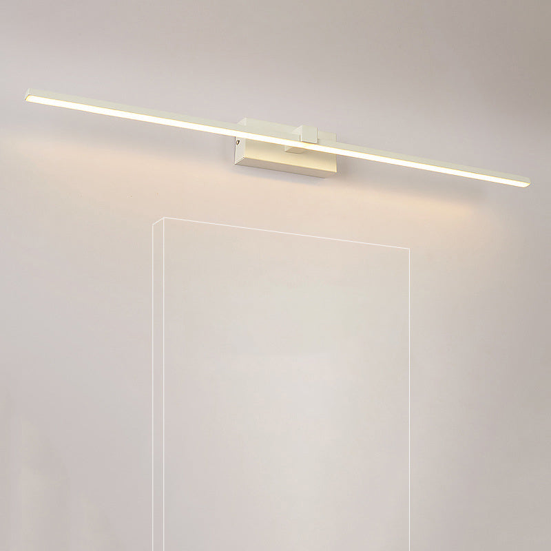 Linear Shaped Bathroom Wall Sconce Light Metallic Minimalist LED Vanity Lighting Ideas Clearhalo 'Cast Iron' 'Glass' 'Industrial' 'Modern wall lights' 'Modern' 'Tiffany' 'Traditional wall lights' 'Vanity Lights' 'Wall Lights' Lighting' 2236414