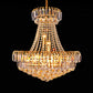 Mushroom Empire Chandelier Modern Crystal 8 Lights Gold Hanging Light for Bedroom, 16"/23.5" Wide Clearhalo 'Ceiling Lights' 'Chandeliers' 'Modern Chandeliers' 'Modern' Lighting' 223643