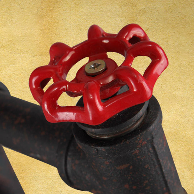 Vintage Conical Wall Light Fixture Single-Bulb Iron Wall Mounted Lamp with Water Pipe in Rust Clearhalo 'Art deco wall lights' 'Cast Iron' 'Glass' 'Industrial wall lights' 'Industrial' 'Middle century wall lights' 'Modern' 'Rustic wall lights' 'Tiffany' 'Traditional wall lights' 'Wall Lamps & Sconces' 'Wall Lights' Lighting' 2238264