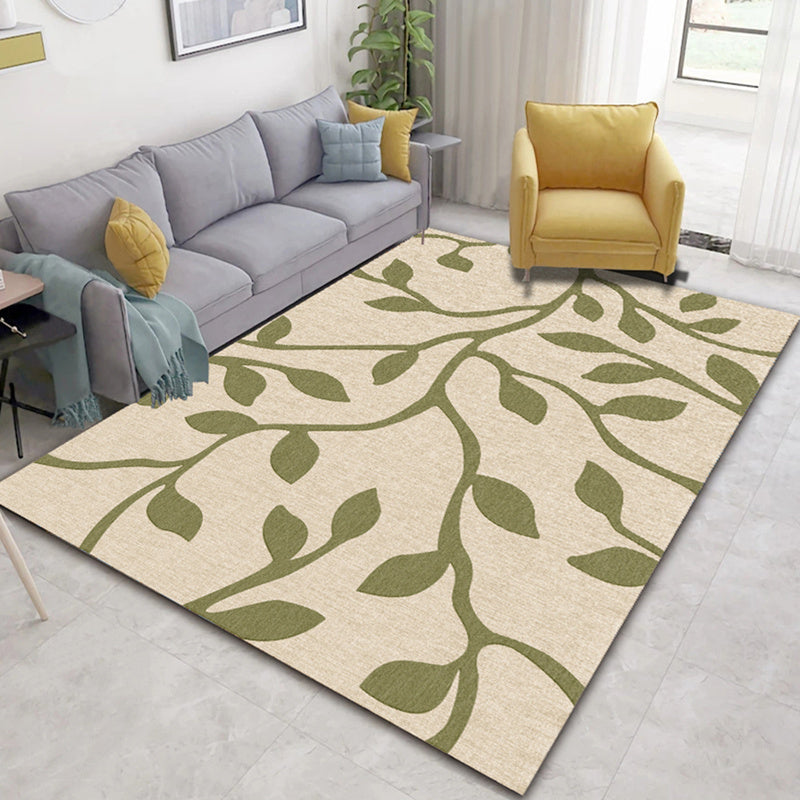 Nordic Home Decoration Rug Multi Colored Plant Pattern Indoor Rug Polyster Easy Care Pet Friendly Washable Rug Brown Clearhalo 'Area Rug' 'Modern' 'Rugs' Rug' 2238279