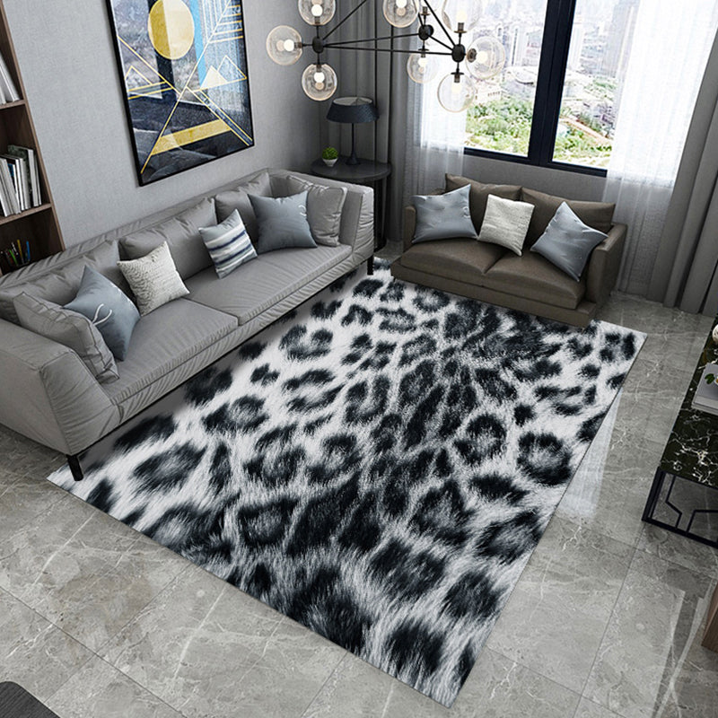 Modern Living Room Rug Multi Color Animal Fur Print Rug Polyster Easy Care Machine Washable Carpet Grey Clearhalo 'Area Rug' 'Casual' 'Rugs' Rug' 2238315