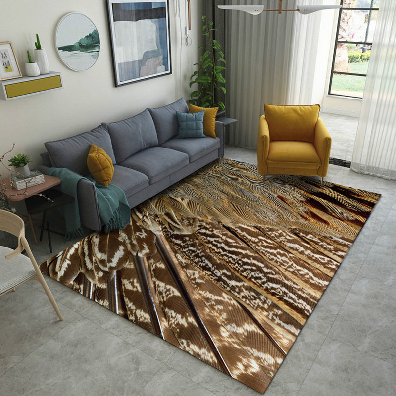 Modern Living Room Rug Multi Color Animal Fur Print Rug Polyster Easy Care Machine Washable Carpet Clearhalo 'Area Rug' 'Casual' 'Rugs' Rug' 2238319