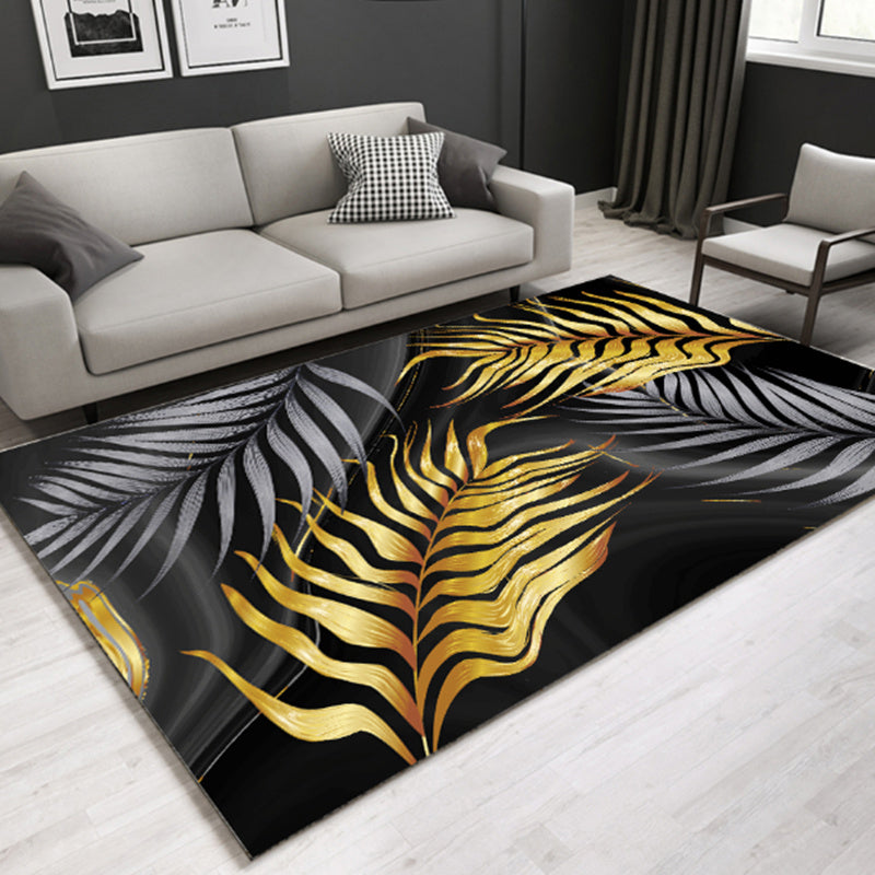 Modern Plant Printed Rug Multi-Color Polypropylene Area Rug Pet Friendly Machine Washable Carpet for Room Clearhalo 'Area Rug' 'Rug' 2238395