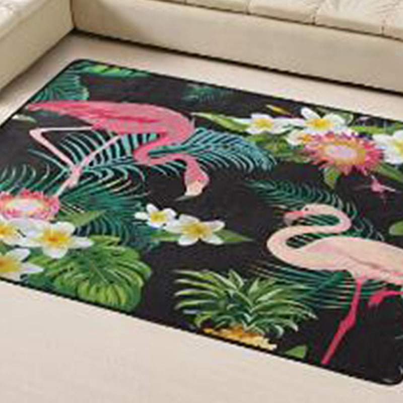 Funky Multicolor Tropical Rug Synthetics Animal Print Area Carpet Pet Friendly Easy Care Indoor Rug for Decoration Dark Green Clearhalo 'Area Rug' 'Rug' 2238458