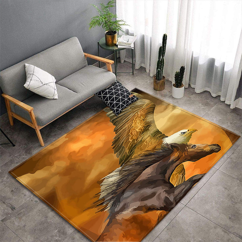Funky Multicolor Tropical Rug Synthetics Animal Print Area Carpet Pet Friendly Easy Care Indoor Rug for Decoration Yellow-Red Clearhalo 'Area Rug' 'Rug' 2238461