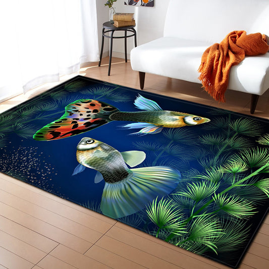 Funky Multicolor Tropical Rug Synthetics Animal Print Area Carpet Pet Friendly Easy Care Indoor Rug for Decoration Clearhalo 'Area Rug' 'Rug' 2238478